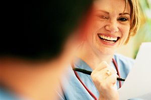 nurse laughing 