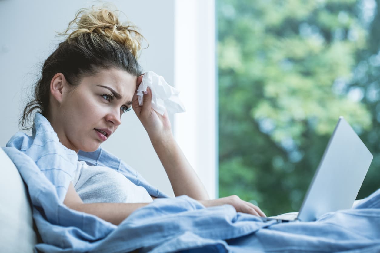 sick on computer