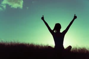woman thumbs up