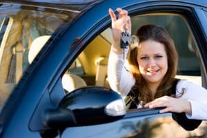 travel nurse with a new car