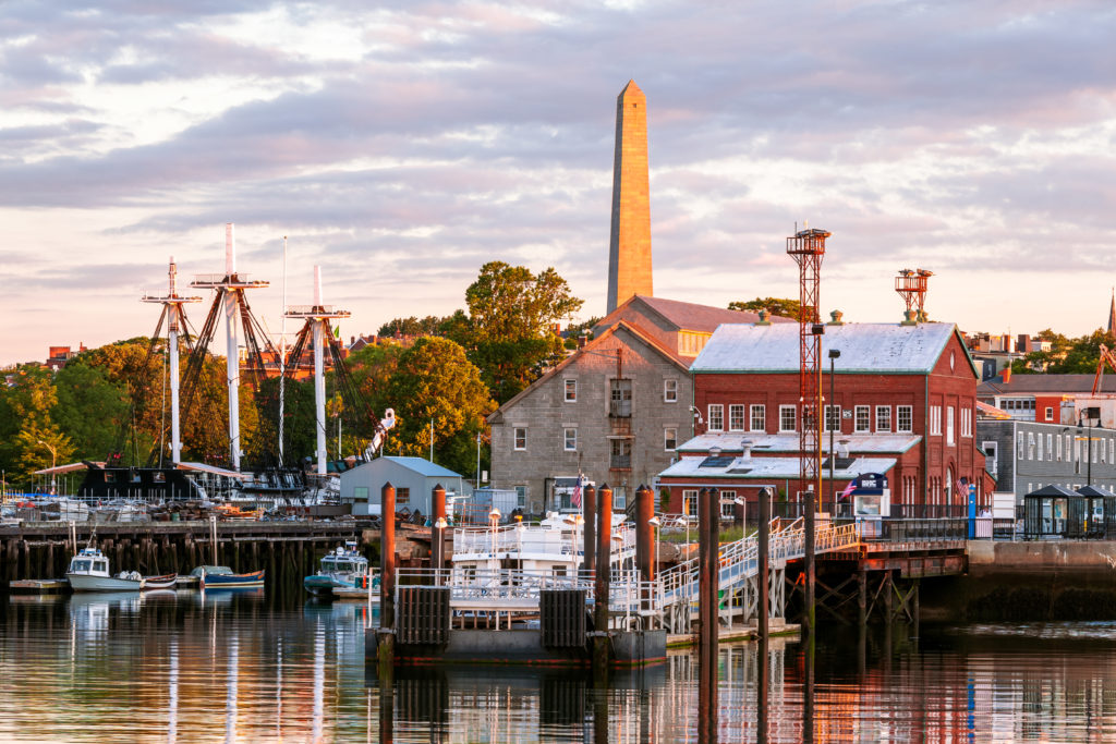 Dive into Massachusetts' rich history by visiting the Charlestown Navy Yard, the Bunker Hill Monument, and the USS Constitution.