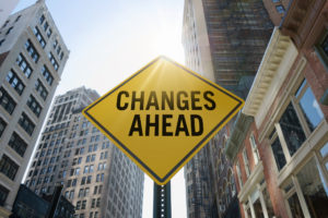 "Changes ahead" traffic sign