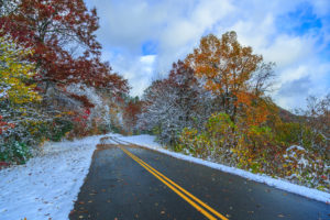 Blue Ridge Parkway in autumn and winter