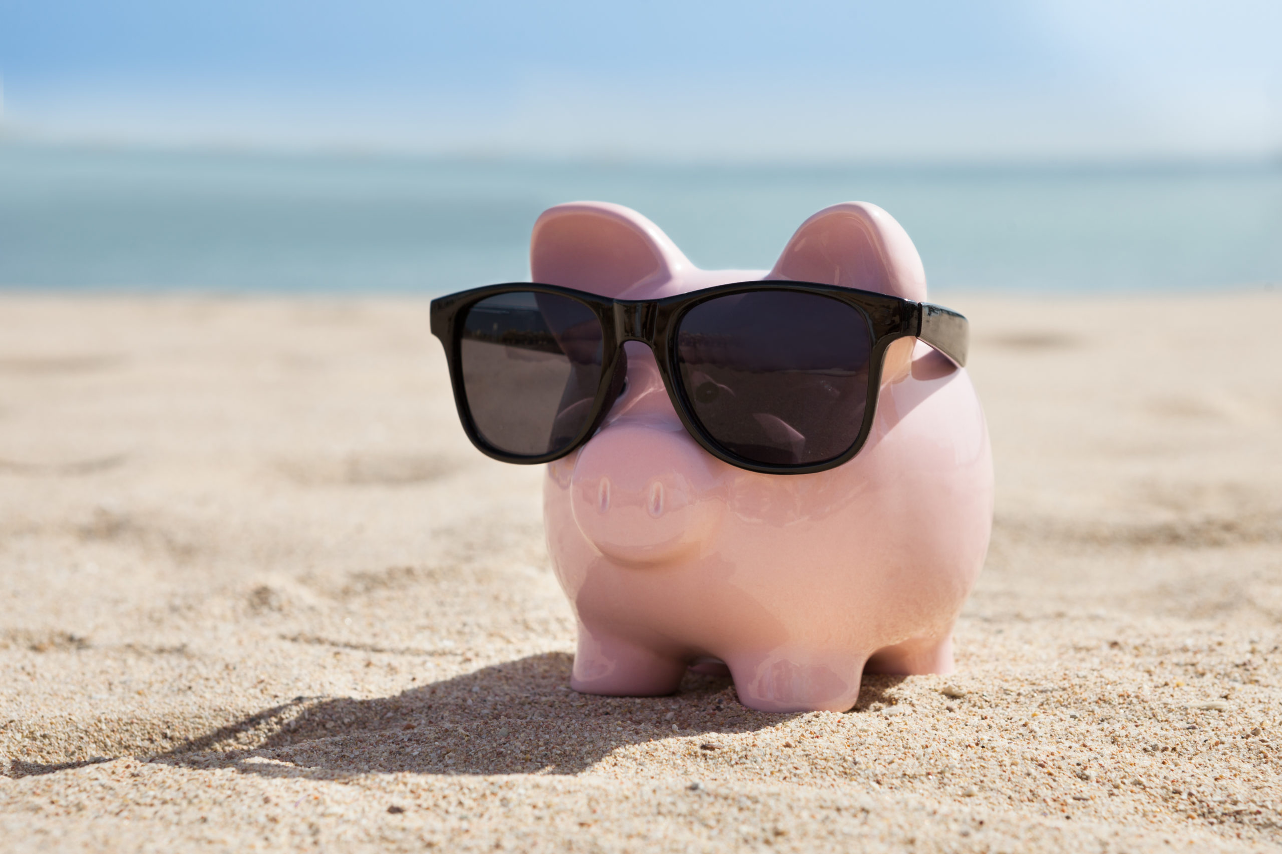Piggy Bank With Black Sunglasses