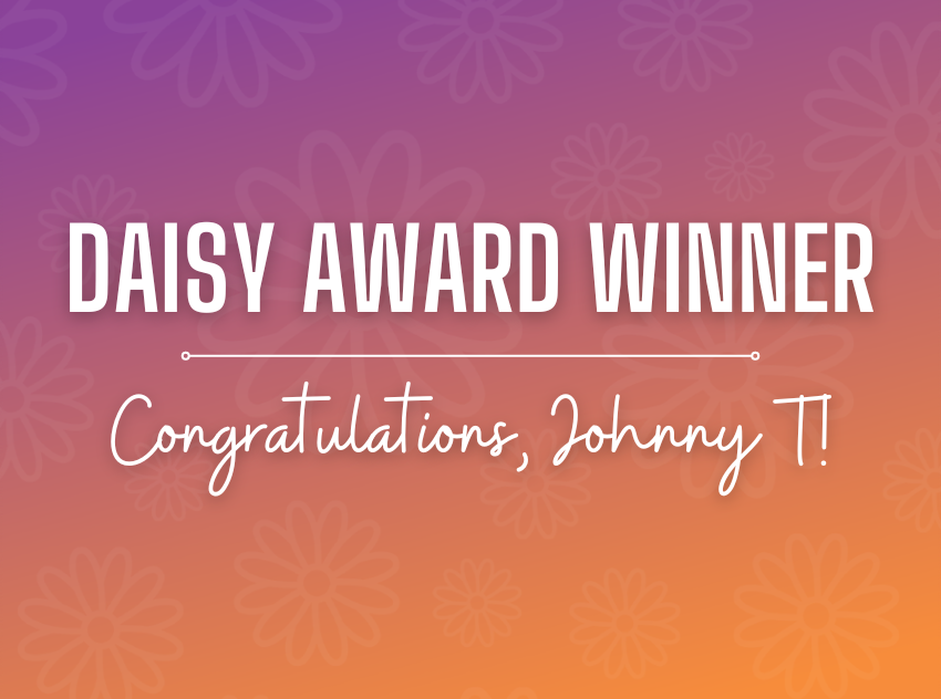Congrats to DAISY Award Winner, Johnny Tazbir!