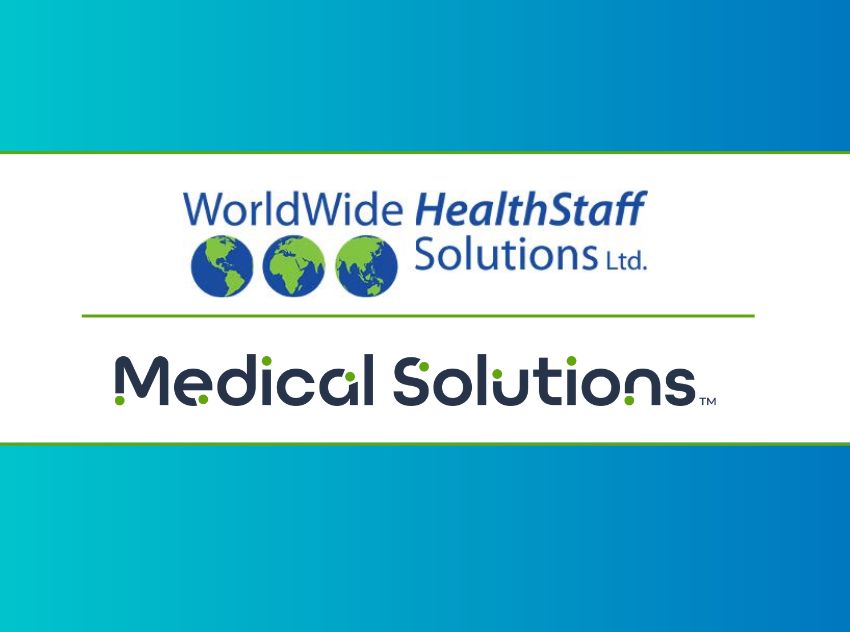 WorldWide HealthStaff Solutions Logo and Medical Solutions Logo