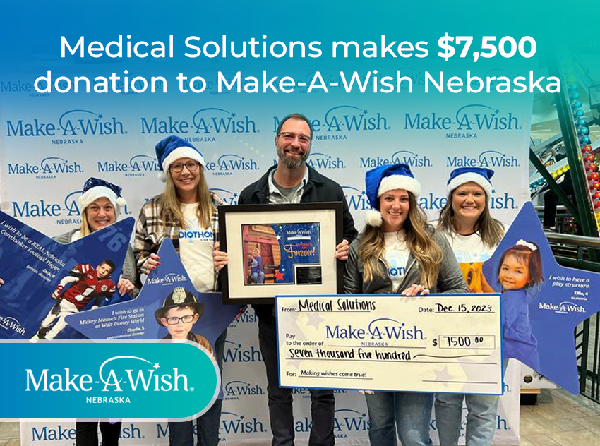 Medical Solutions makes $7,500 donation to Make-A-Wish Nebraska