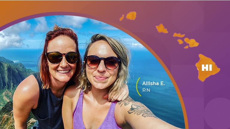 Two girls taking a selfie in hawaii