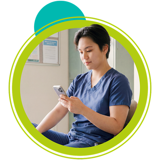 Nurse using app